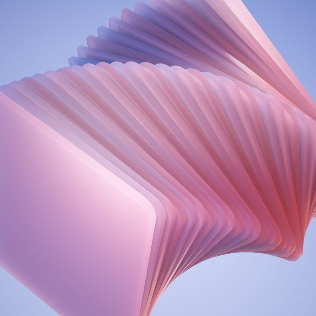Abstract pink layered form representing Solance's regulatory and governance framework